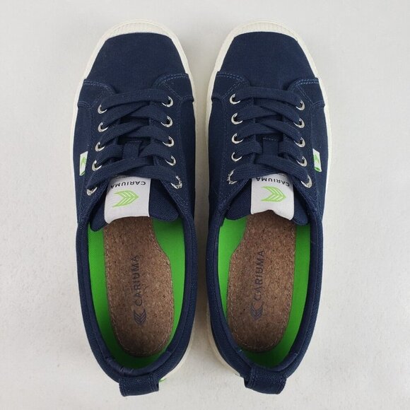 Cariuma Oca Low Canvas Sneaker Womens 9 Blue Lace Up Low Top Casual Shoe - Picture 9 of 11